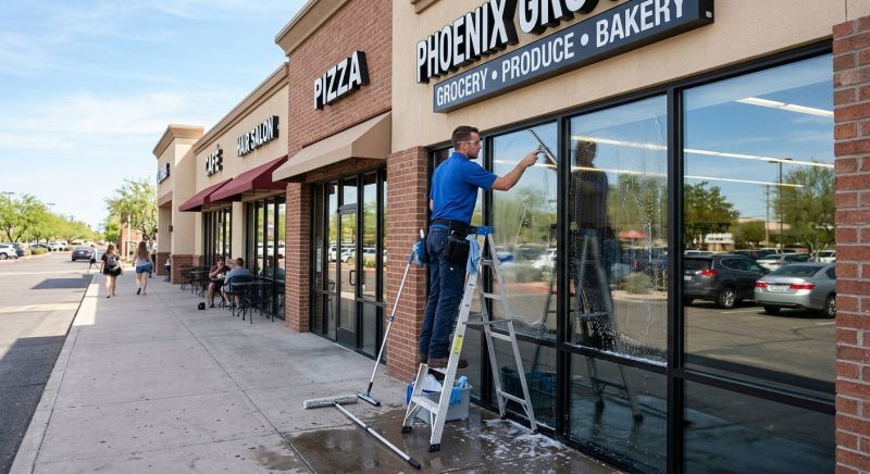 Strip Mall Window Cleaning
